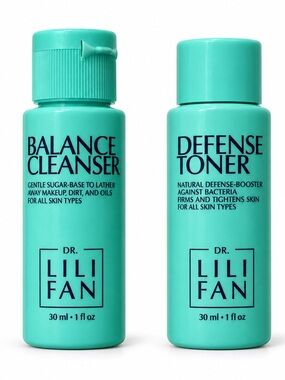 DR LILI FAN Probiotic Balance Cleanser & Defense Toner Mini Duo 30ml BRAND NEW